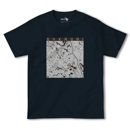 【逆井（千葉県）】地図柄ヘビーウェイトTシャツ