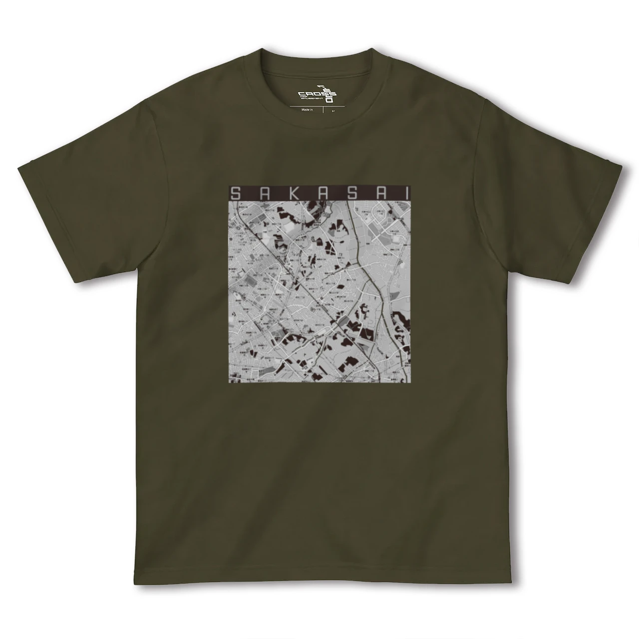 【逆井（千葉県）】地図柄ヘビーウェイトTシャツ