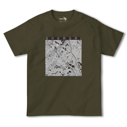 【逆井（千葉県）】地図柄ヘビーウェイトTシャツ