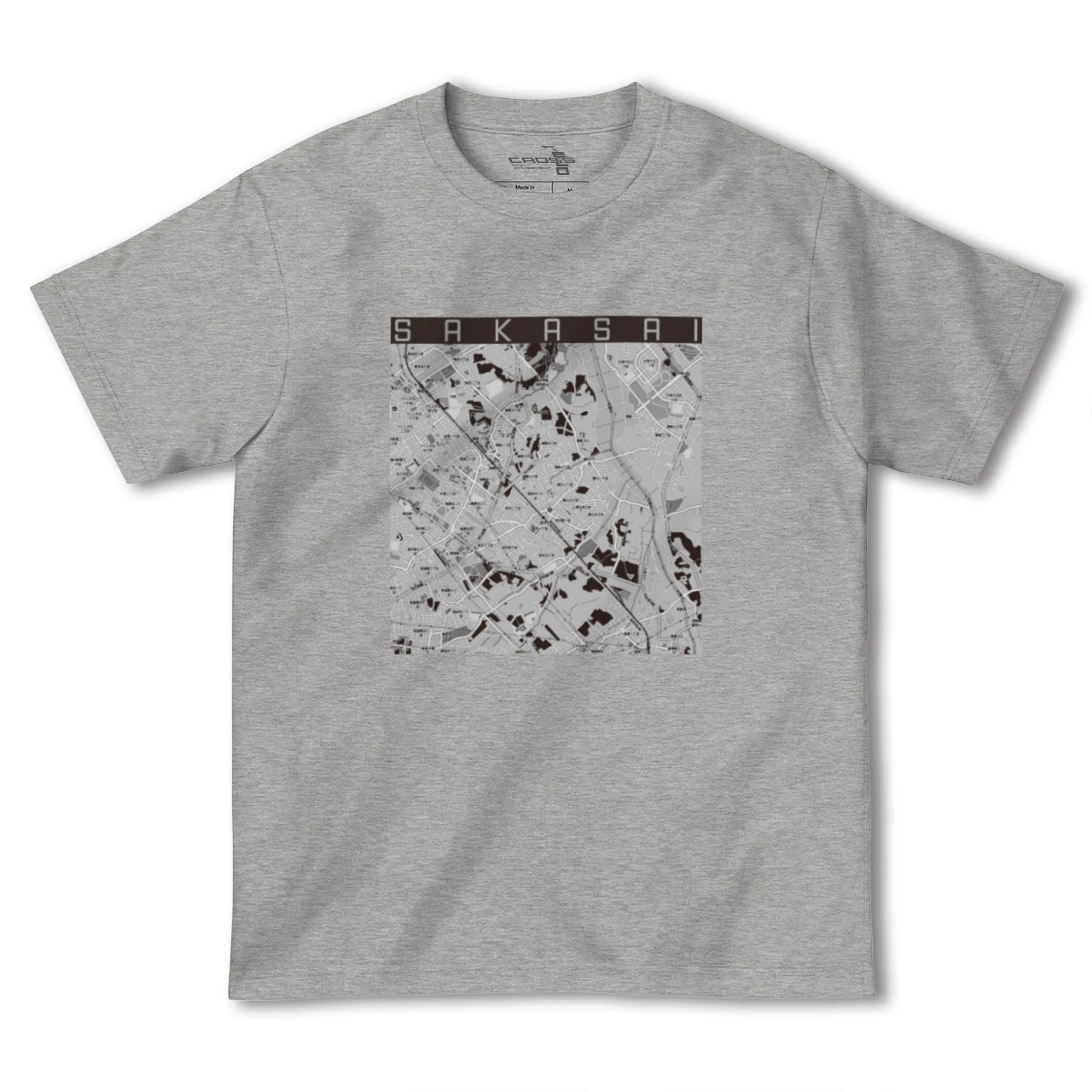 【逆井（千葉県）】地図柄ヘビーウェイトTシャツ