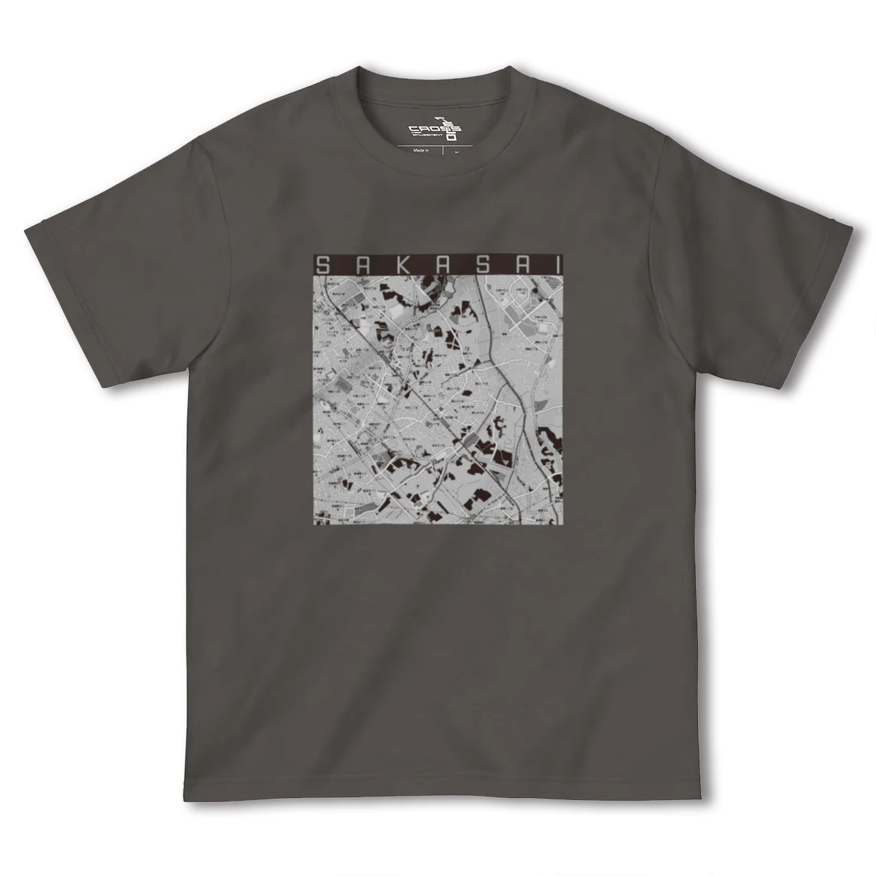 【逆井（千葉県）】地図柄ヘビーウェイトTシャツ