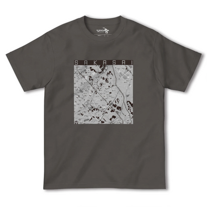 【逆井（千葉県）】地図柄ヘビーウェイトTシャツ