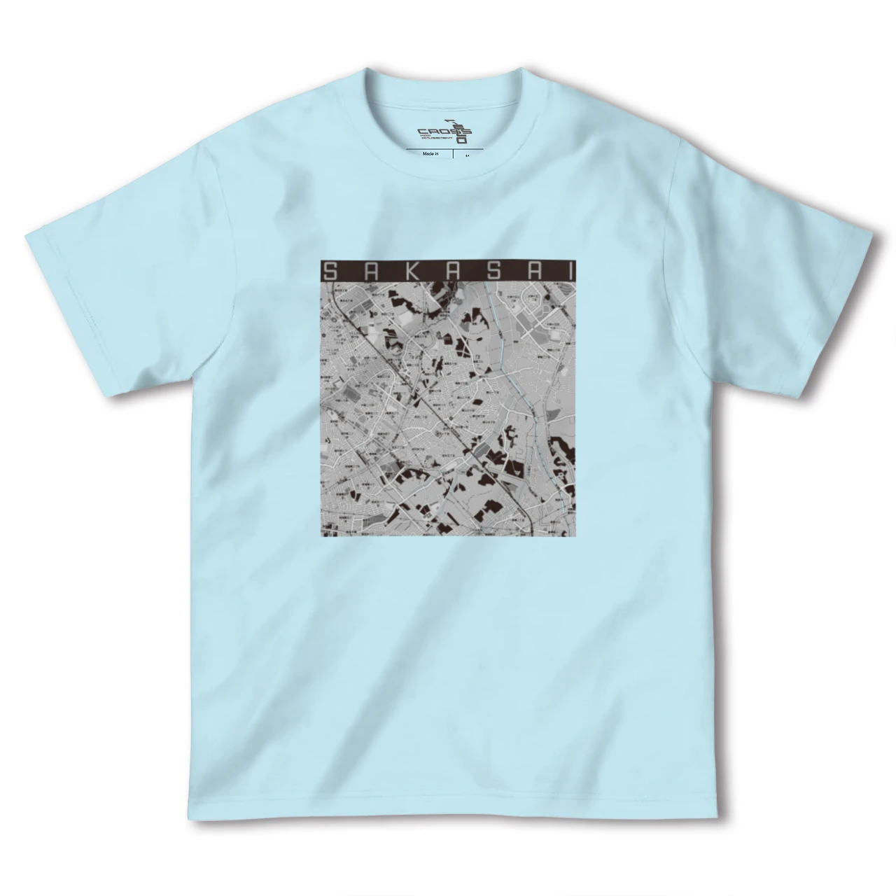 【逆井（千葉県）】地図柄ヘビーウェイトTシャツ