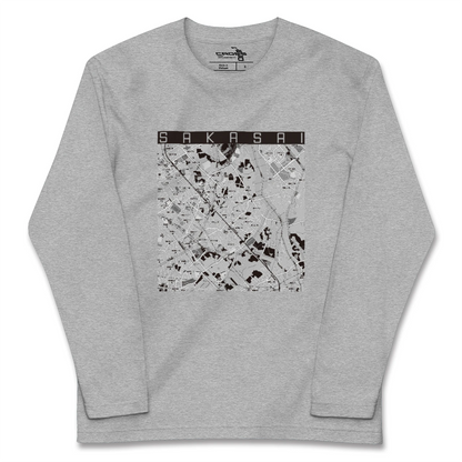 【逆井（千葉県）】地図柄ロングスリーブTシャツ