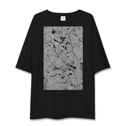 【逆井（千葉県）】地図柄ビッグシルエットTシャツ