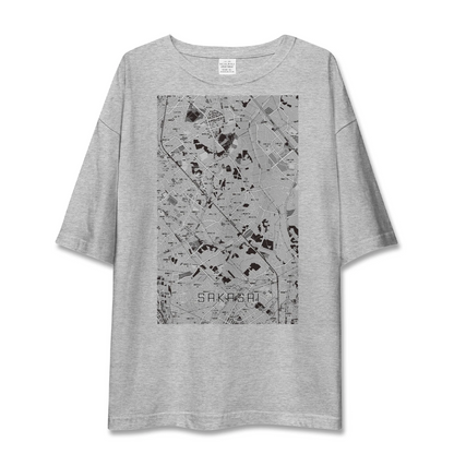 【逆井（千葉県）】地図柄ビッグシルエットTシャツ