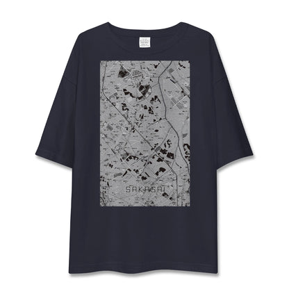 【逆井（千葉県）】地図柄ビッグシルエットTシャツ