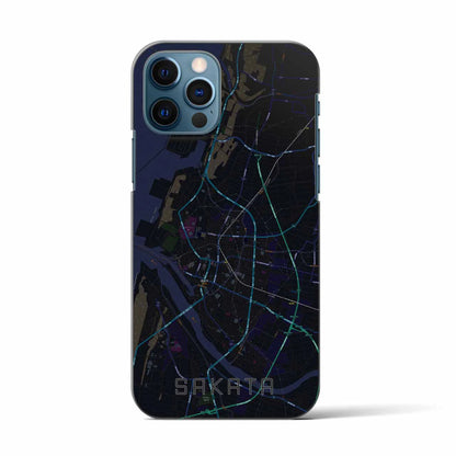 【酒田（山形県）】地図柄iPhoneケース（バックカバータイプ）