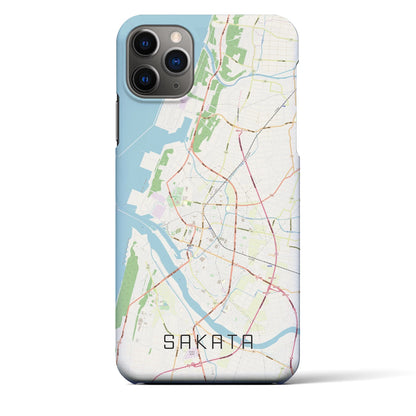 【酒田（山形県）】地図柄iPhoneケース（バックカバータイプ）