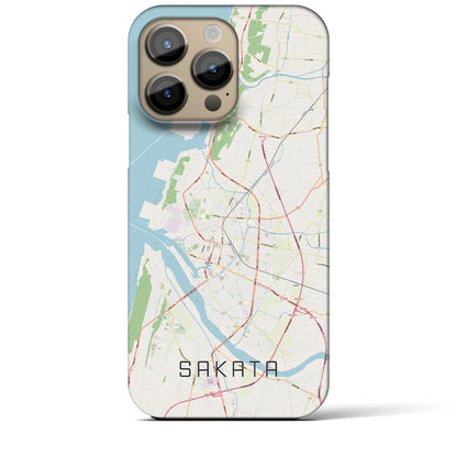 【酒田（山形県）】地図柄iPhoneケース（バックカバータイプ）