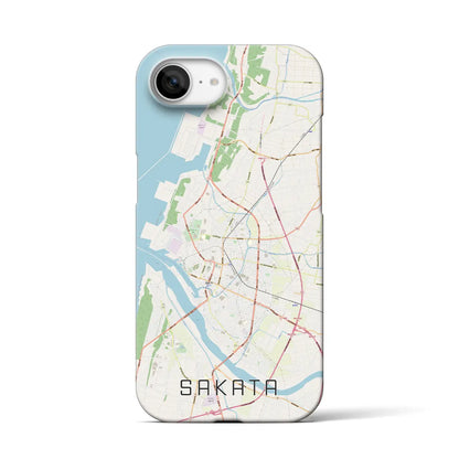 【酒田（山形県）】地図柄iPhoneケース（バックカバータイプ）