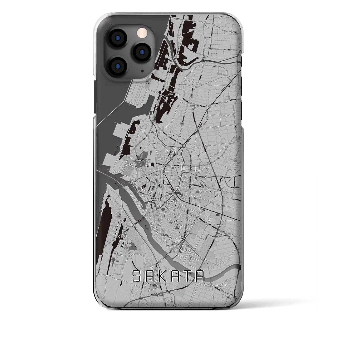 【酒田（山形県）】地図柄iPhoneケース（クリアタイプ）