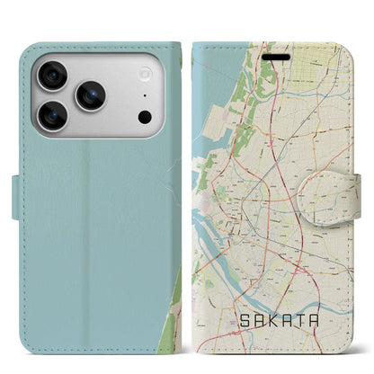 【酒田（山形県）】地図柄iPhoneケース（手帳タイプ）