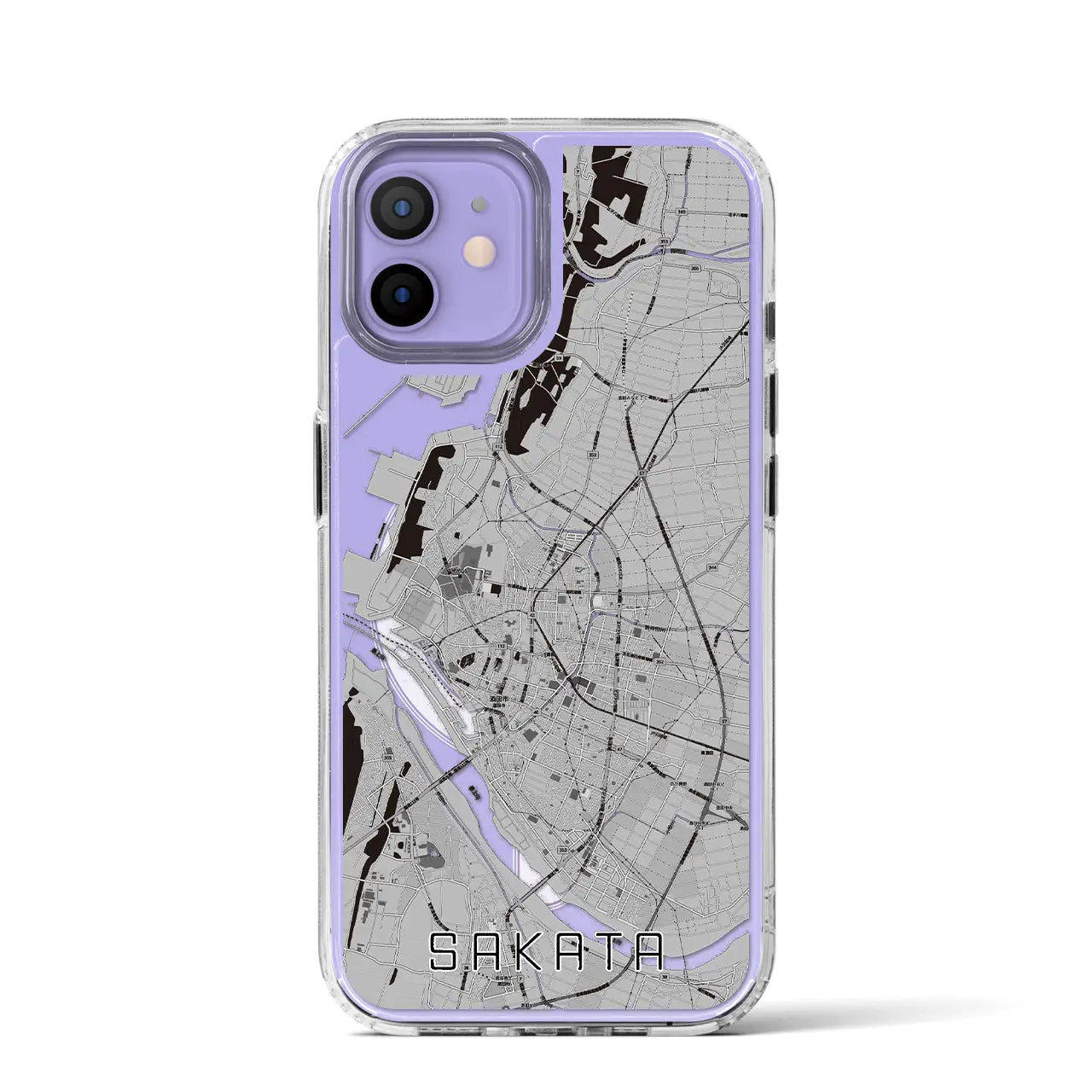 【酒田（山形県）】地図柄iPhoneケース（MagSafeタイプ）