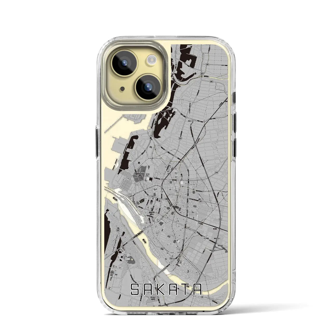 【酒田（山形県）】地図柄iPhoneケース（MagSafeタイプ）
