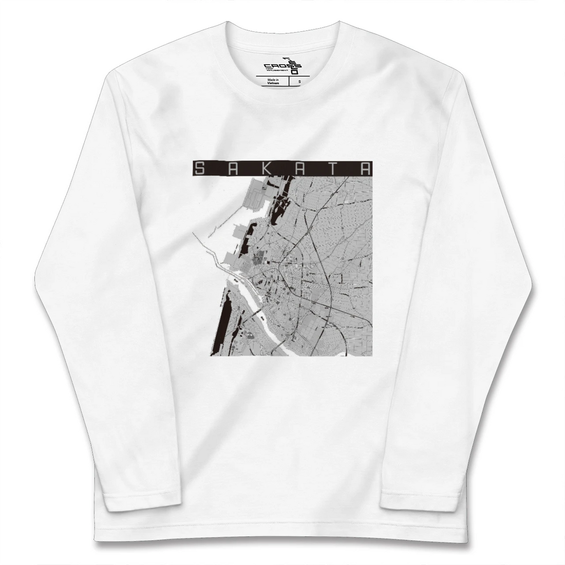 【酒田(山形県)】地図柄ロングスリーブTシャツ