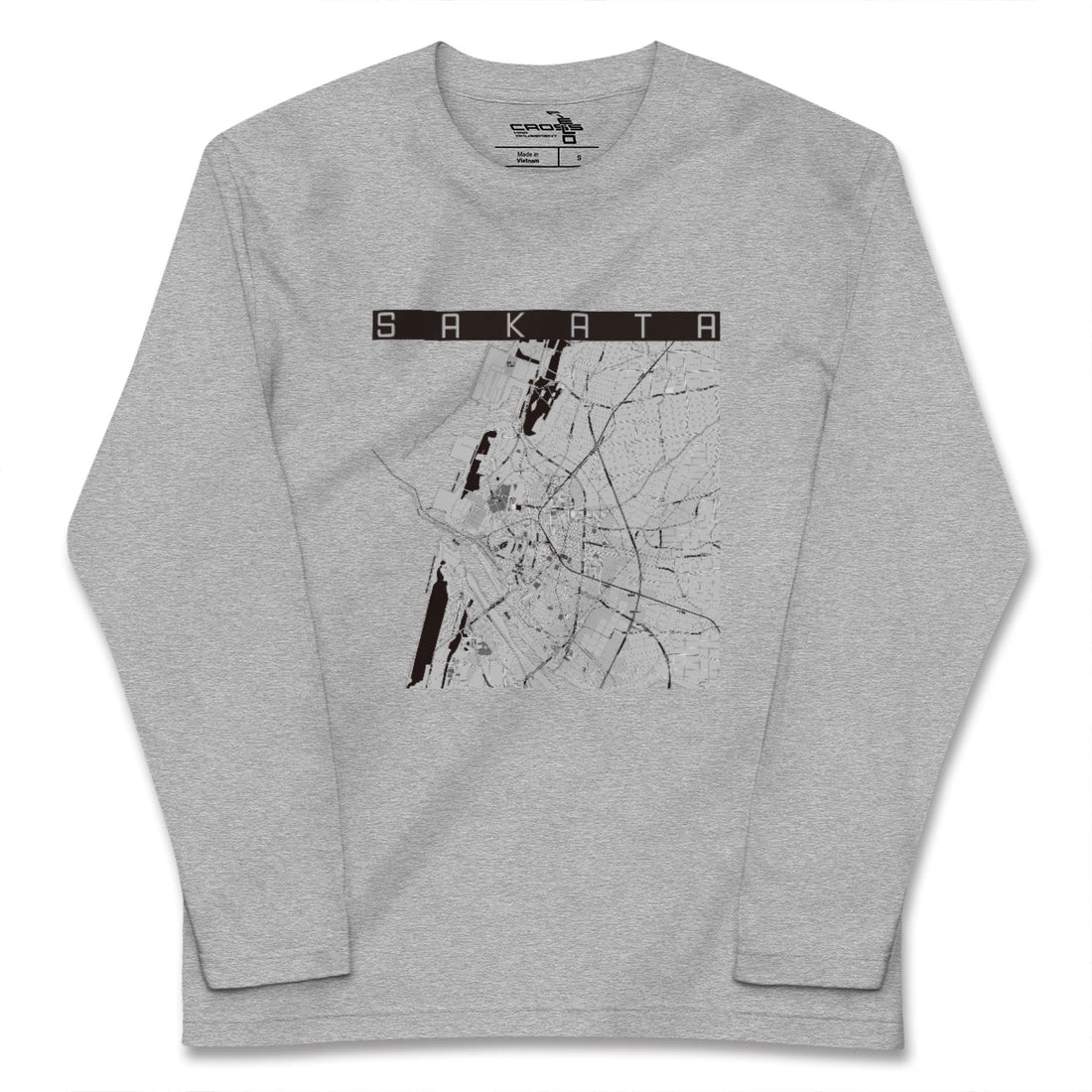 【酒田（山形県）】地図柄ロングスリーブTシャツ