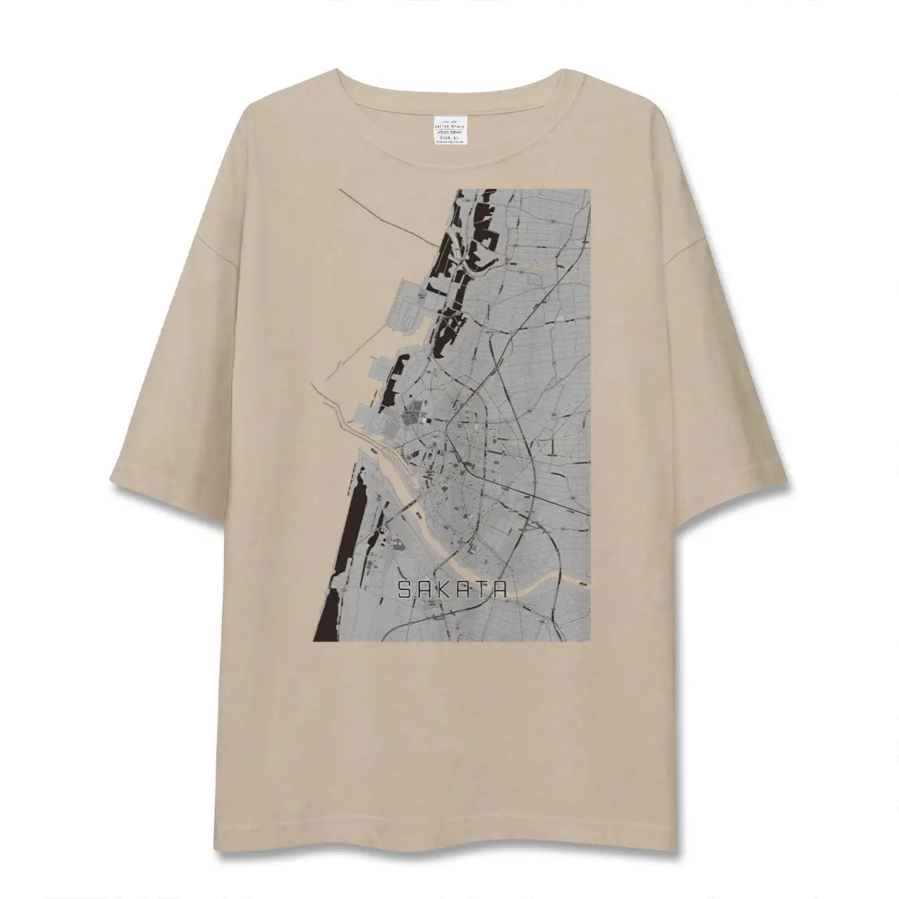 【酒田（山形県）】地図柄ビッグシルエットTシャツ