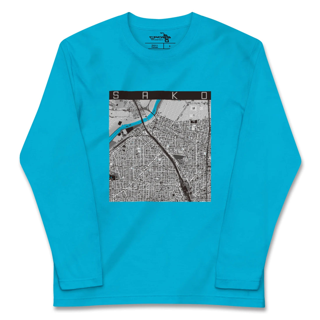 【栄生(愛知県)】地図柄ロングスリーブTシャツ