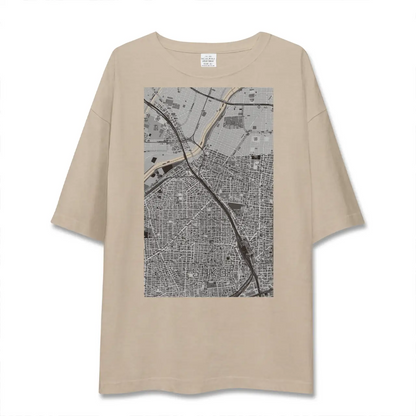 【栄生（愛知県）】地図柄ビッグシルエットTシャツ