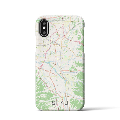 【佐久（長野県）】地図柄iPhoneケース（バックカバータイプ）