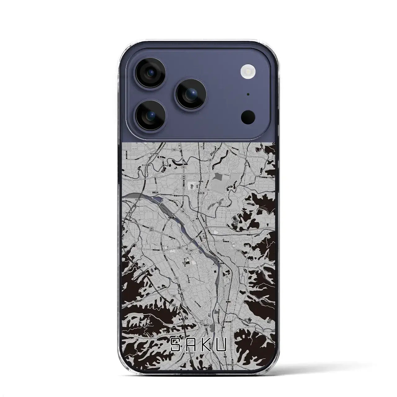 【佐久（長野県）】地図柄iPhoneケース（クリアタイプ）