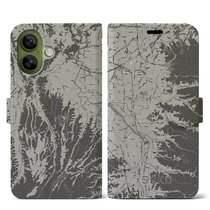 【佐久（長野県）】地図柄iPhoneケース（手帳タイプ）