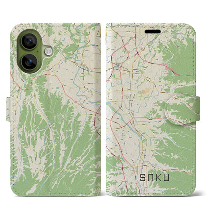 【佐久（長野県）】地図柄iPhoneケース（手帳タイプ）