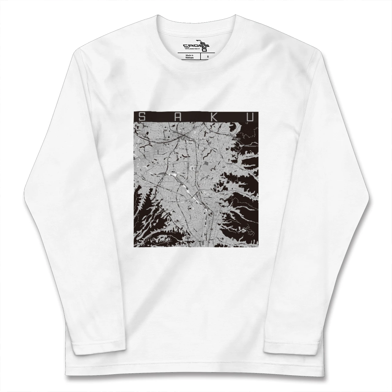 【佐久（長野県）】地図柄ロングスリーブTシャツ