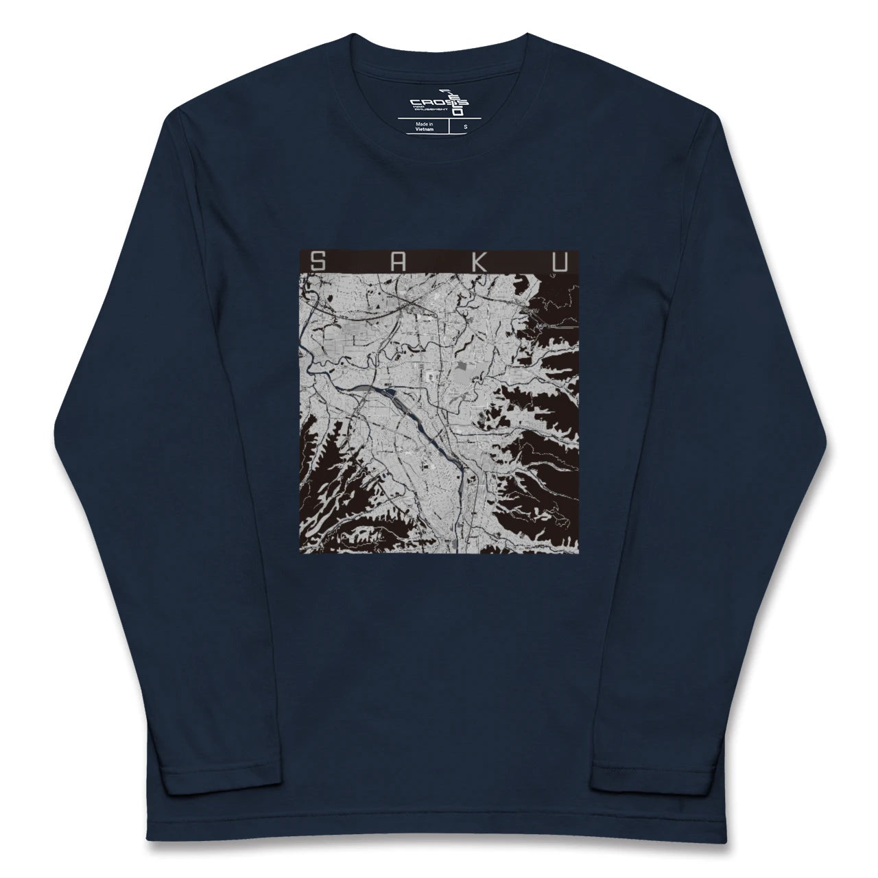 【佐久（長野県）】地図柄ロングスリーブTシャツ