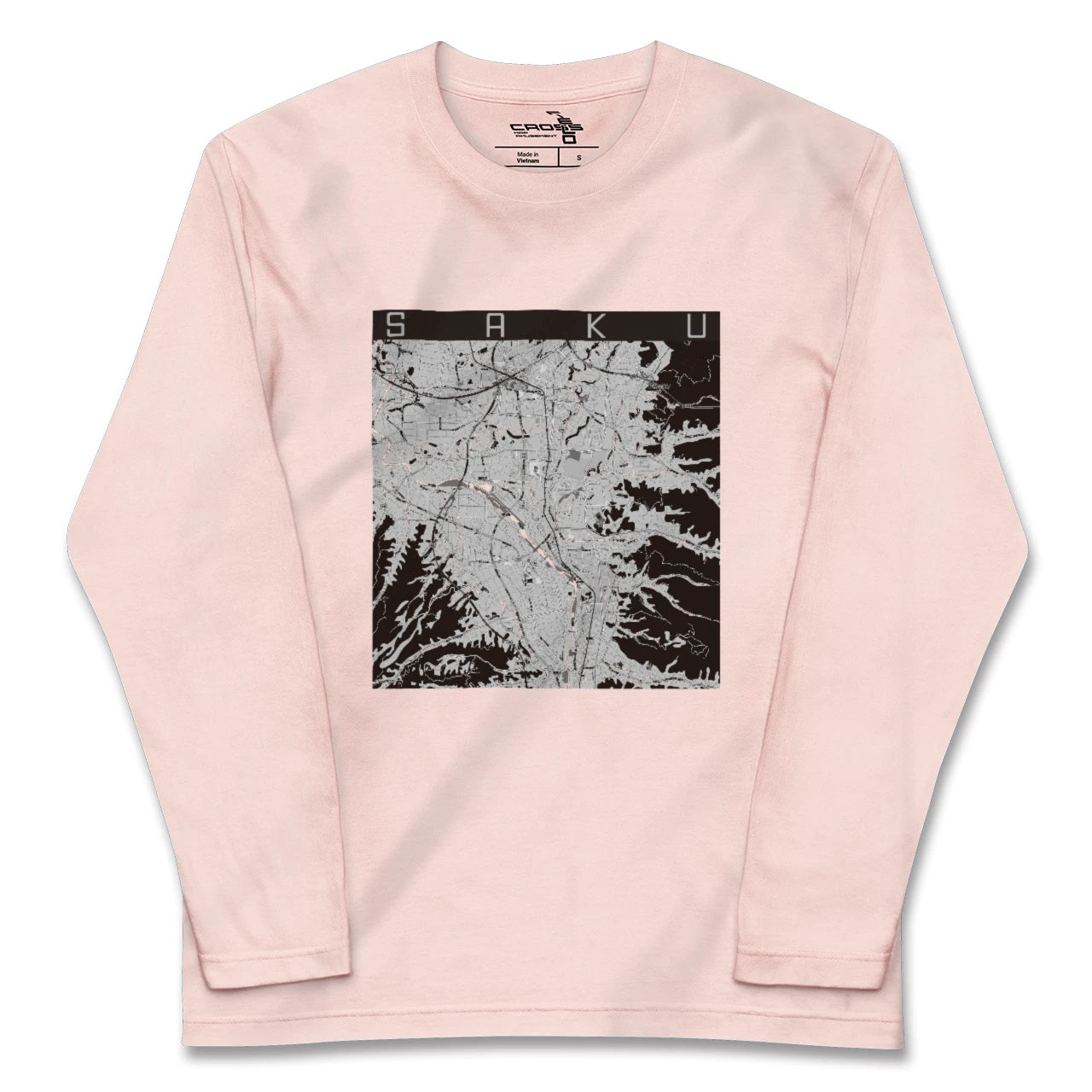 【佐久（長野県）】地図柄ロングスリーブTシャツ