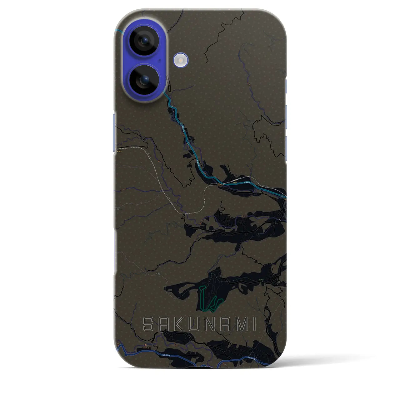 【作並（宮城県）】地図柄iPhoneケース（バックカバータイプ）