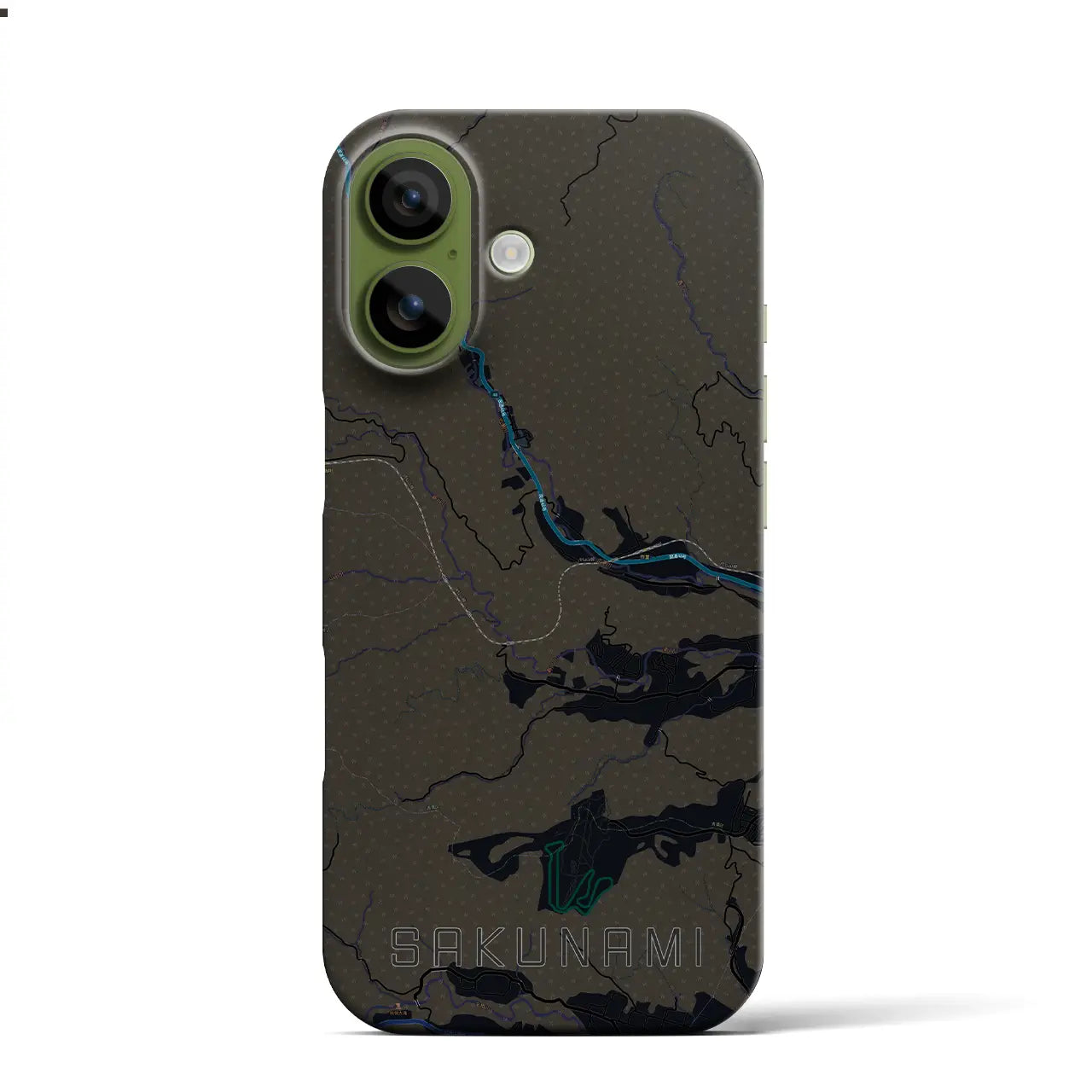 【作並（宮城県）】地図柄iPhoneケース（バックカバータイプ）