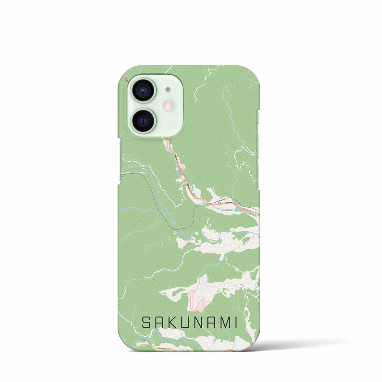 【作並（宮城県）】地図柄iPhoneケース（バックカバータイプ）