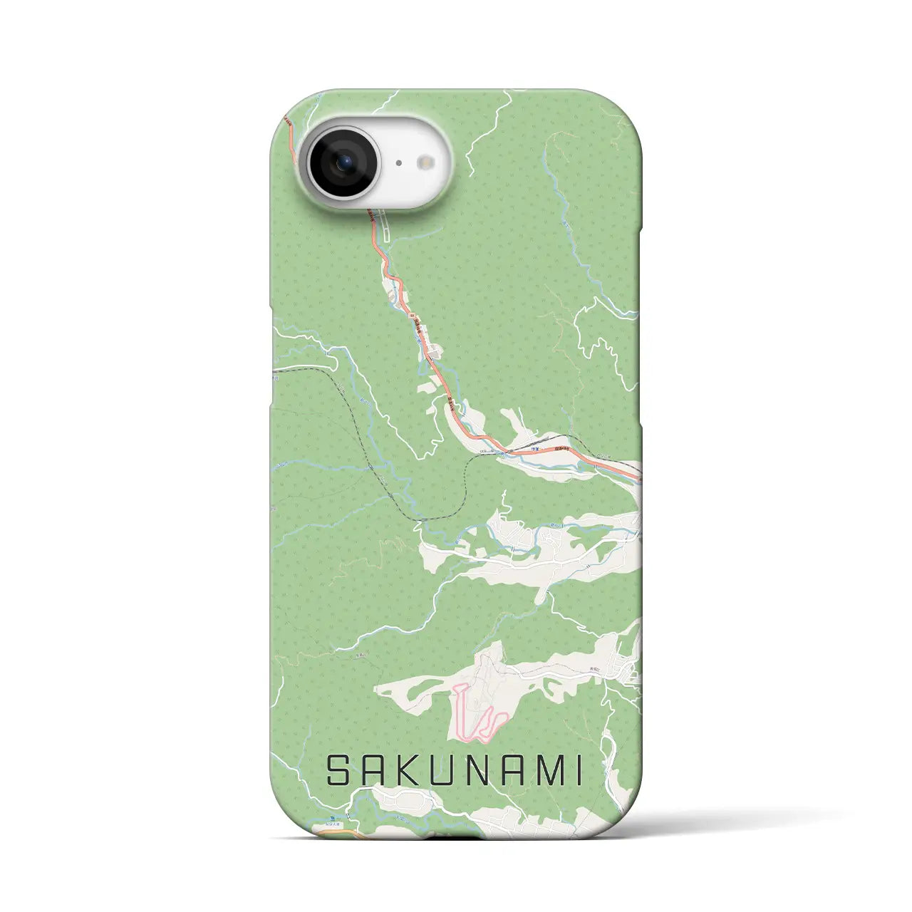 【作並（宮城県）】地図柄iPhoneケース（バックカバータイプ）