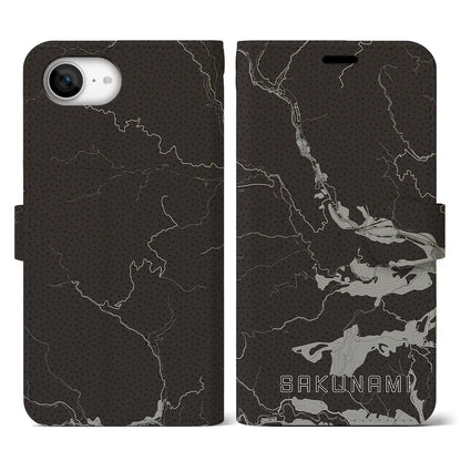 【作並（宮城県）】地図柄iPhoneケース（手帳タイプ）