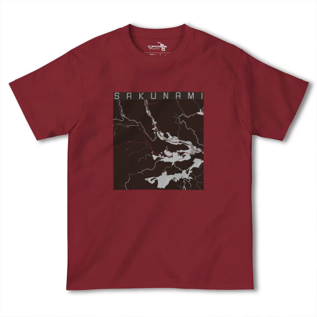 【作並(宮城県)】地図柄ヘビーウェイトTシャツ