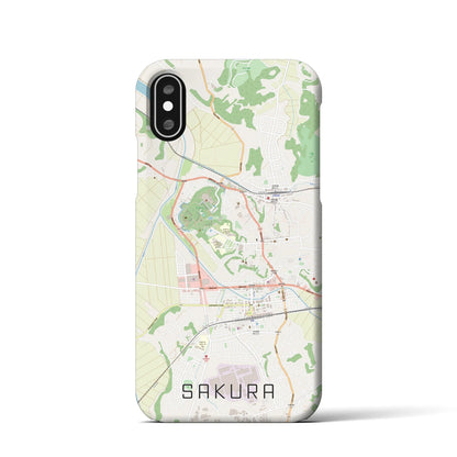 【佐倉（千葉県）】地図柄iPhoneケース（バックカバータイプ）