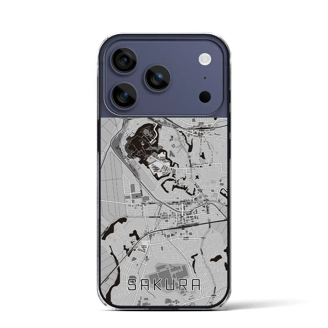 【佐倉(千葉県)】地図柄iPhoneケース(クリアタイプ)