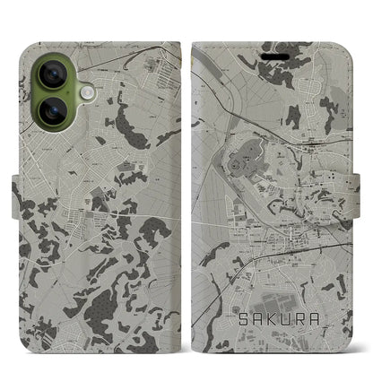 【佐倉（千葉県）】地図柄iPhoneケース（手帳タイプ）