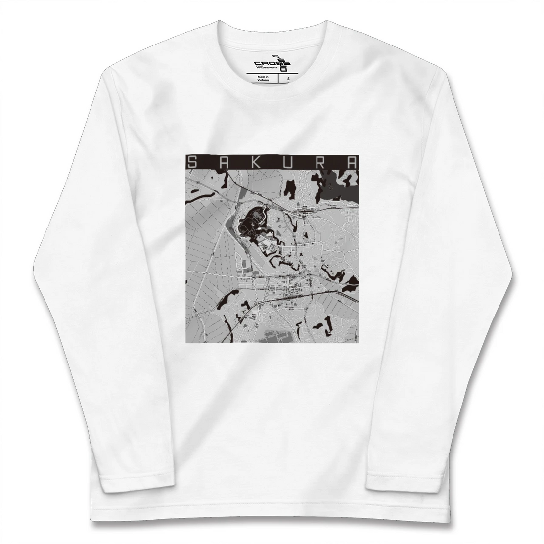 【佐倉（千葉県）】地図柄ロングスリーブTシャツ