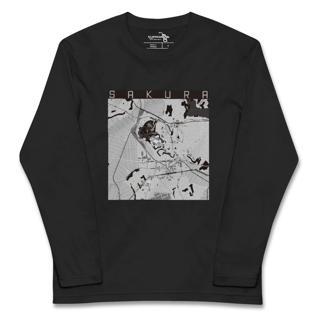 【佐倉（千葉県）】地図柄ロングスリーブTシャツ