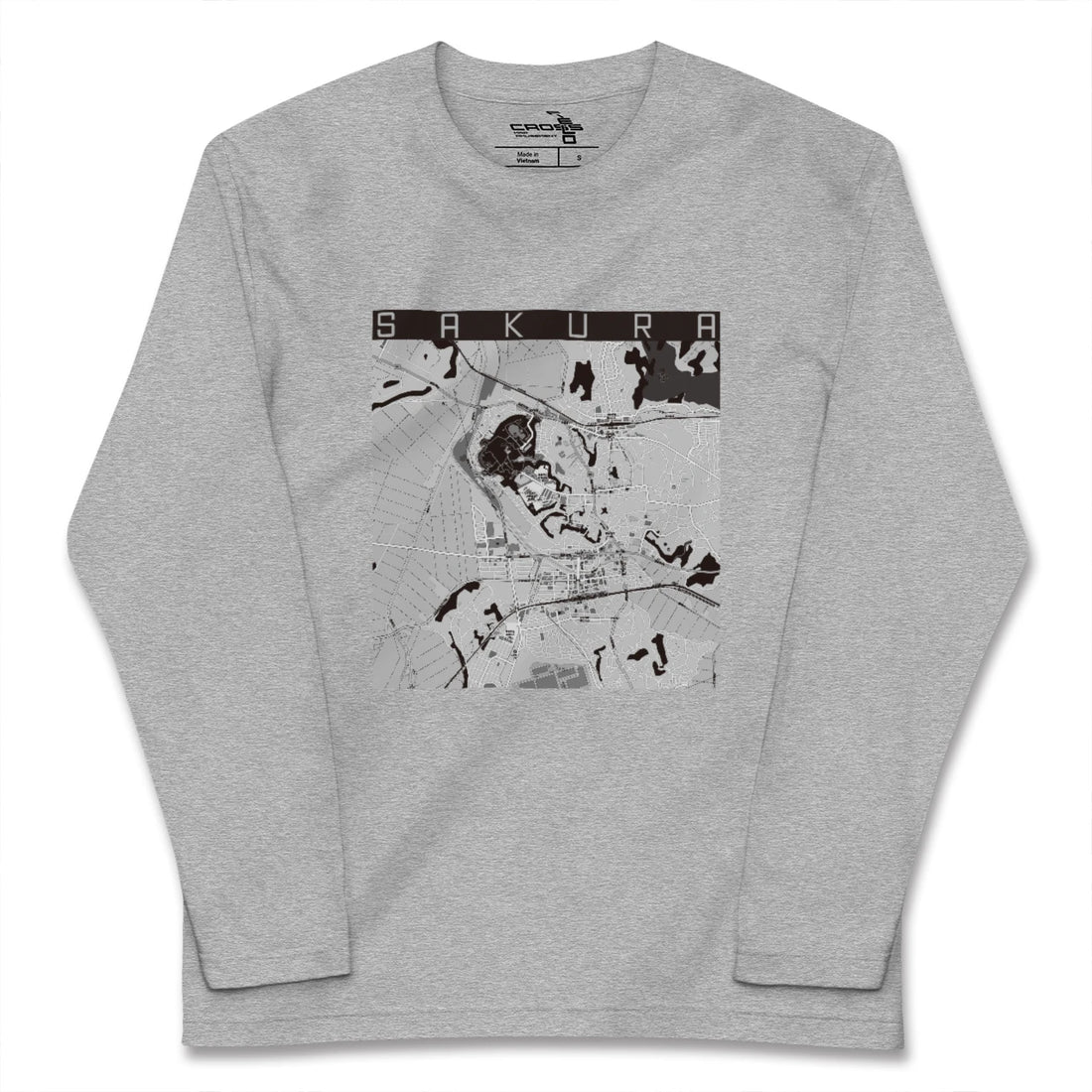 【佐倉(千葉県)】地図柄ロングスリーブTシャツ