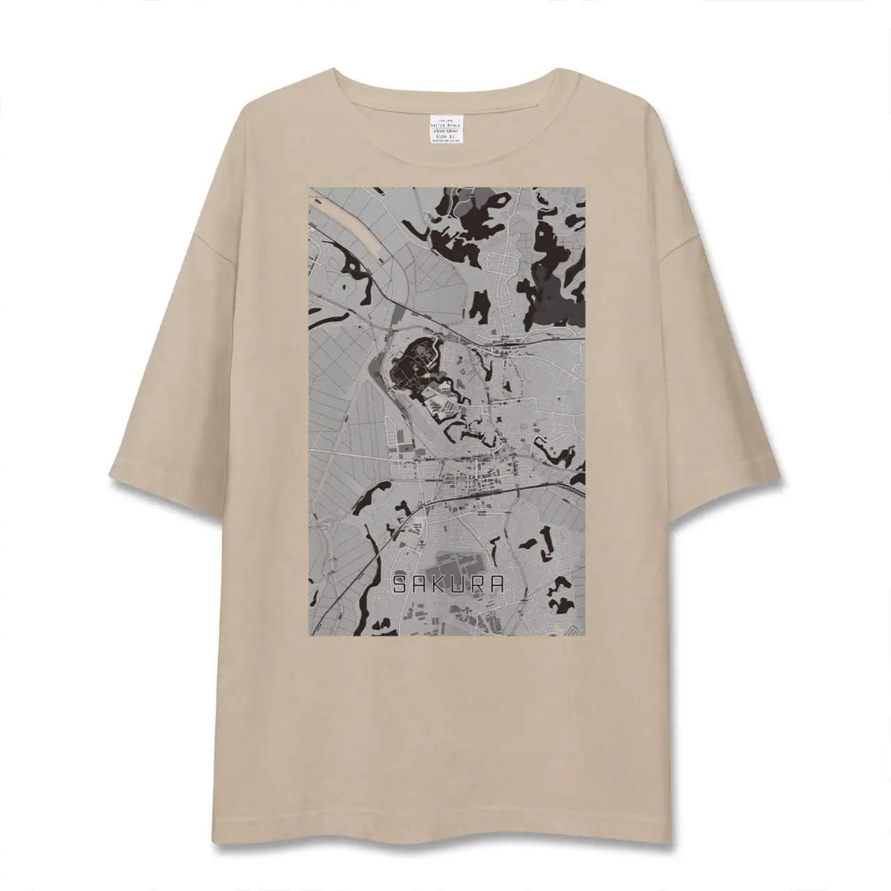 【佐倉（千葉県）】地図柄ビッグシルエットTシャツ