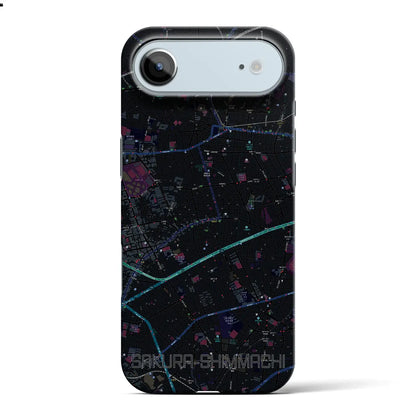 【桜新町（東京都）】地図柄iPhoneケース（バックカバータイプ）