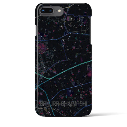 【桜新町（東京都）】地図柄iPhoneケース（バックカバータイプ）