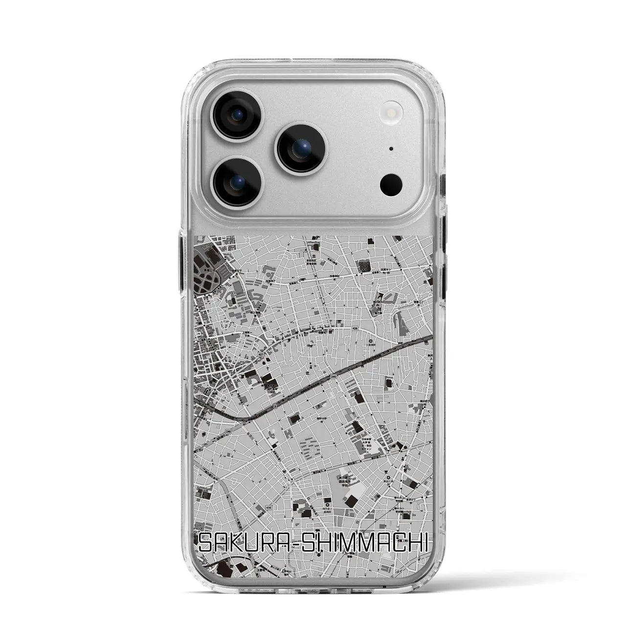 【桜新町（東京都）】地図柄iPhoneケース（MagSafeタイプ）