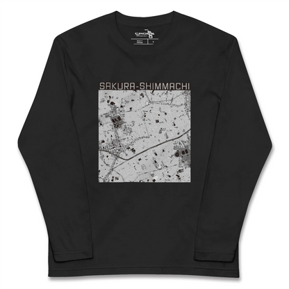 【桜新町（東京都）】地図柄ロングスリーブTシャツ