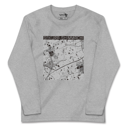 【桜新町（東京都）】地図柄ロングスリーブTシャツ
