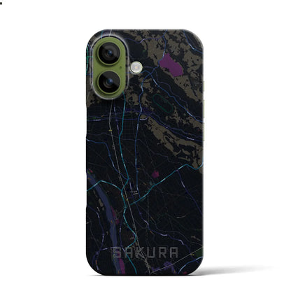 【さくら（栃木県）】地図柄iPhoneケース（バックカバータイプ）